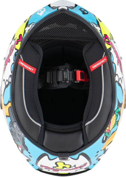 Scorpion Youth EXO-JNR Air Fun Helmet - White/Blue — Motorcycle Helmets (image 8 of 8)