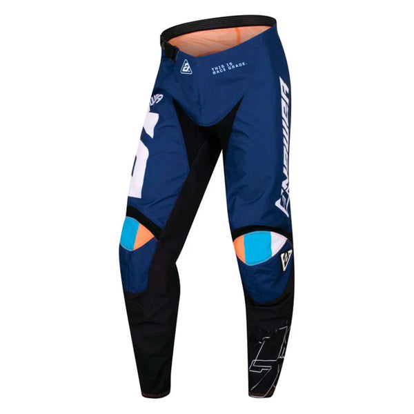 Answer Racing 2023 Youth Syncron CC Pants - Blue/Hyper Orange/Black — Motorcycle Gear (image 1 of 2)