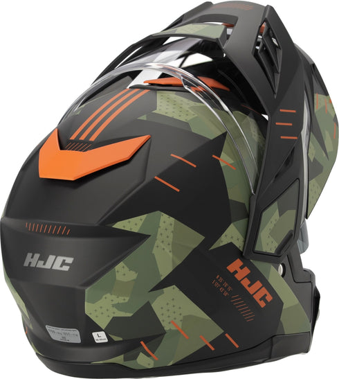 HJC i80 Roki Multi/System Helmet - MC47SF (Black/Green/Orange) — Motorcycle Helmets (image 7 of 9)