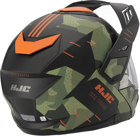 HJC i80 Roki Multi/System Helmet - MC47SF (Black/Green/Orange) — Motorcycle Helmets (image 6 of 9)