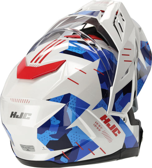 HJC i80 Roki Multi/System Helmet - MC21 (White/Blue/Red) — Motorcycle Helmets (image 7 of 9)