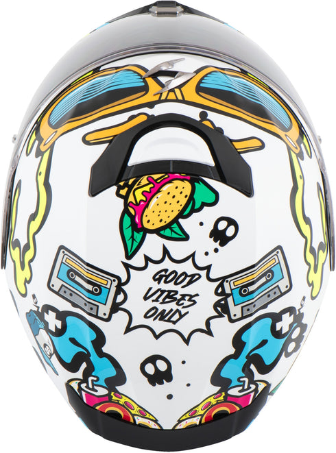 Scorpion Youth EXO-JNR Air Fun Helmet - White/Blue — Motorcycle Helmets (image 7 of 8)