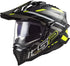 LS2 2024 MX701 Explorer Carbon Edge Helmet - Black/Hi-Viz Yellow Gloss