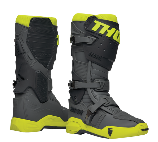 Thor 2023 Radial Boots - Grey/Fluo Yellow
