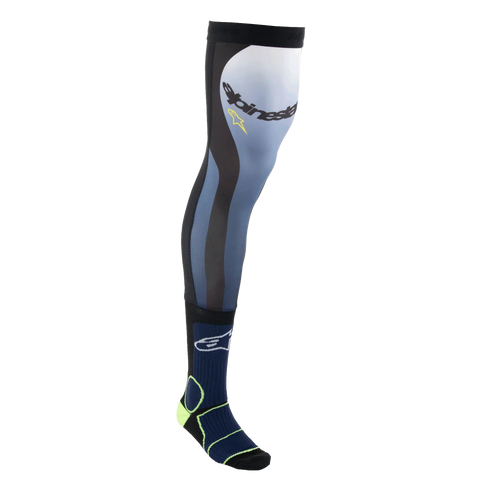 Alpinestars Knee Brace Socks - Night Navy/Yellow Fluo