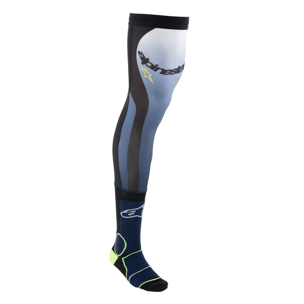 Alpinestars Knee Brace Socks - Night Navy/Yellow Fluo