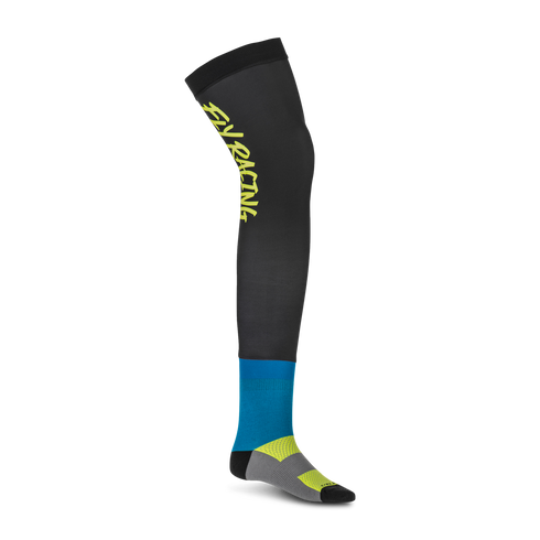 Fly Racing Knee Brace Socks - Hi Vis/Black/Blue