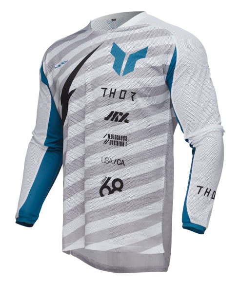 Thor 2025 LAUNCHMODE Vented Raid Jersey - White/Grey