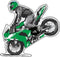 Moto LUX Sticker 2pc - Green