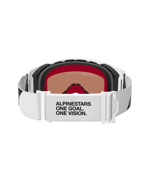 Alpinestars Supertech Corp Goggle - White/Gold (Silver Mirror Lens)