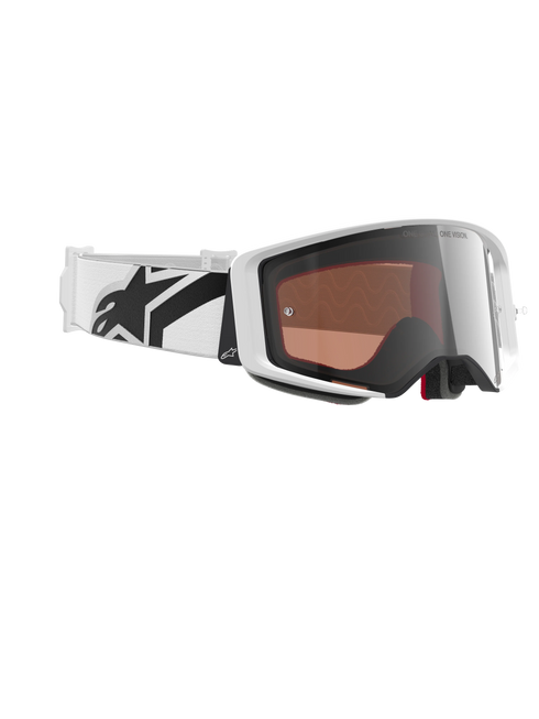 Alpinestars Supertech Corp Goggle - White/Gold (Silver Mirror Lens)