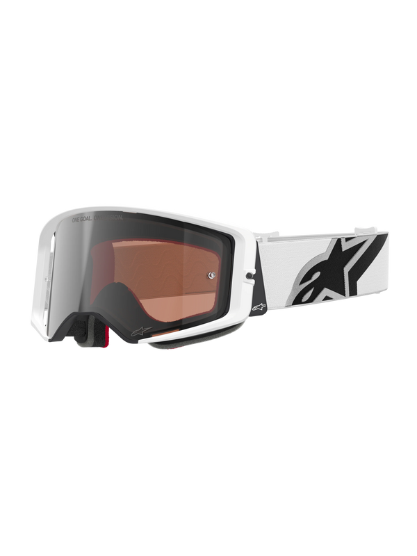 Alpinestars Supertech Corp Goggle - White/Gold (Silver Mirror Lens)