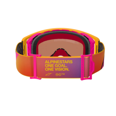 Alpinestars Supertech Corp Goggles (Mirror Red Lens) - Yellow/Pink