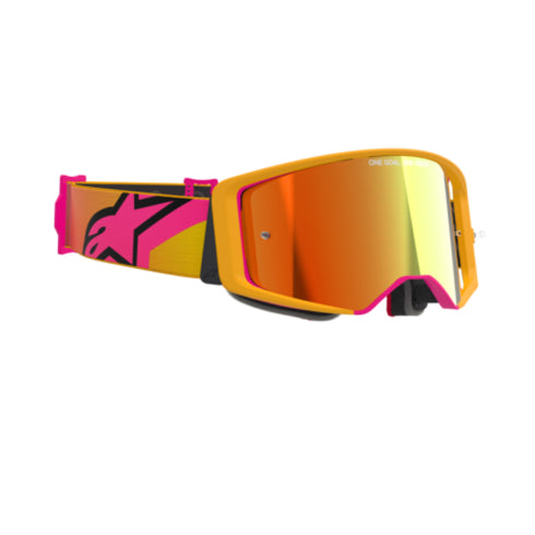 Alpinestars Supertech Corp Goggles (Mirror Red Lens) - Yellow/Pink