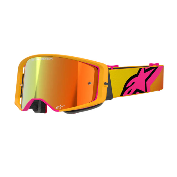Alpinestars Supertech Corp Goggles (Mirror Red Lens) - Yellow/Pink