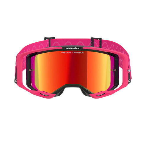 Alpinestars Vision 8 Corp Goggles (Red Mirror Lens) - Pink