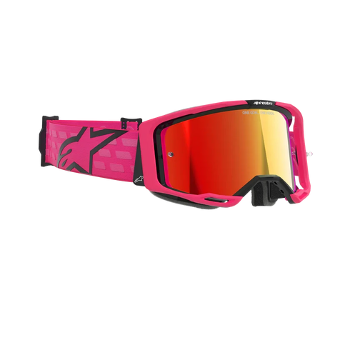 Alpinestars Vision 8 Corp Goggles (Red Mirror Lens) - Pink