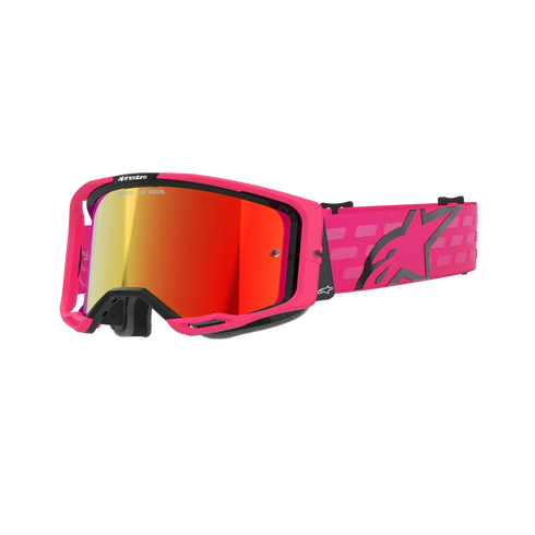 Alpinestars Vision 8 Corp Goggles (Red Mirror Lens) - Pink