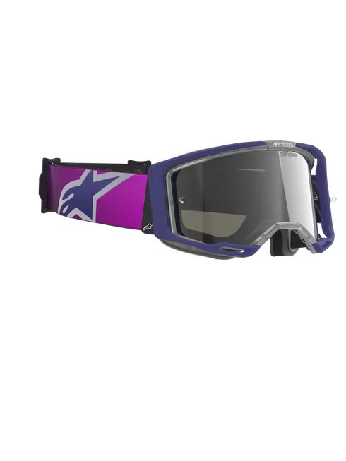 Alpinestars Vision 8 Corp Goggles Purple/Light Grey Mirror Silver