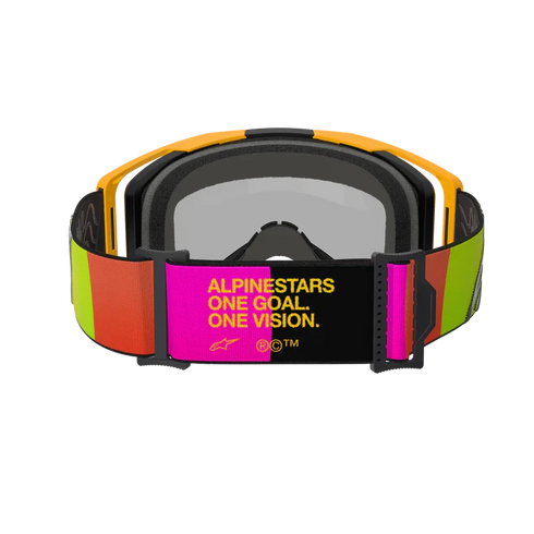 Alpinestars Vision 8 Corp Goggles (Red Mirror Lens) - Yellow/Pink