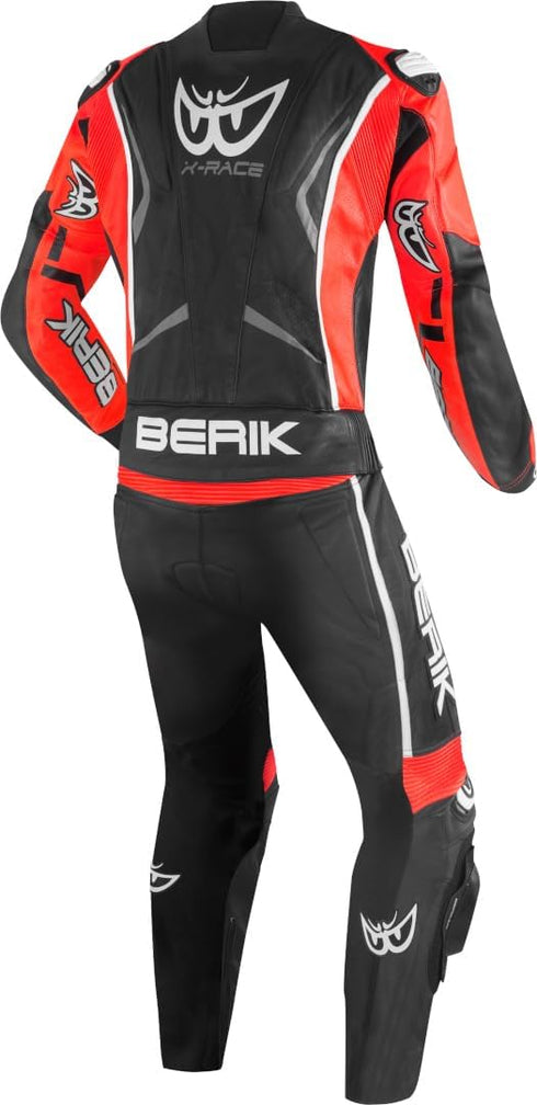 Berik 2.0 Zakura Evo Perforated Leather 2-Piece Suit - Red/Black