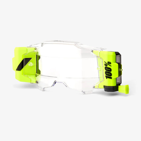 100% Armega Fluo Yellow Roll Off System - Clear Lens
