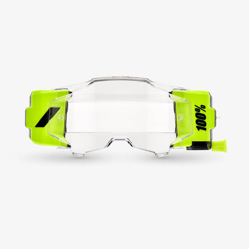 100% Armega Fluo Yellow Roll Off System - Clear Lens