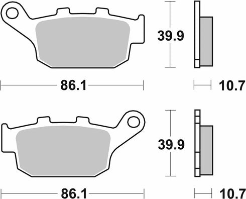 SBS HF Ceramic Front/Rear Brake Pads - FA140 ALT 881