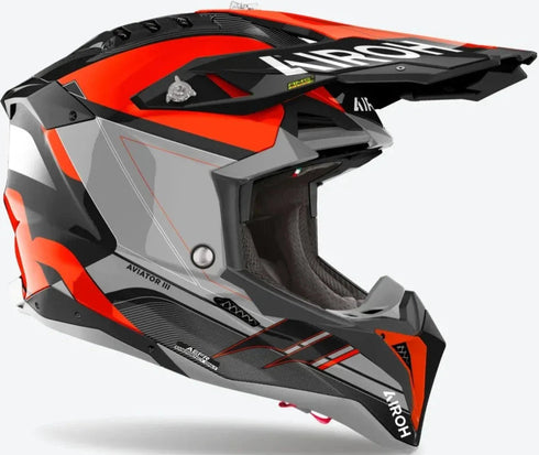 Airoh 2024 Aviator 3 Saber Helmet - Orange Gloss