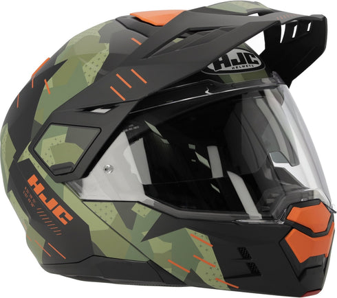 HJC i80 Roki Multi/System Helmet - MC47SF (Black/Green/Orange) — Motorcycle Helmets (image 8 of 9)