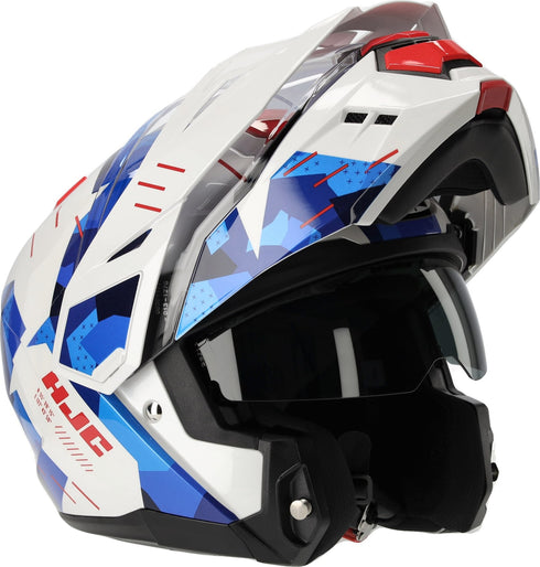 HJC i80 Roki Multi/System Helmet - MC21 (White/Blue/Red) — Motorcycle Helmets (image 9 of 9)