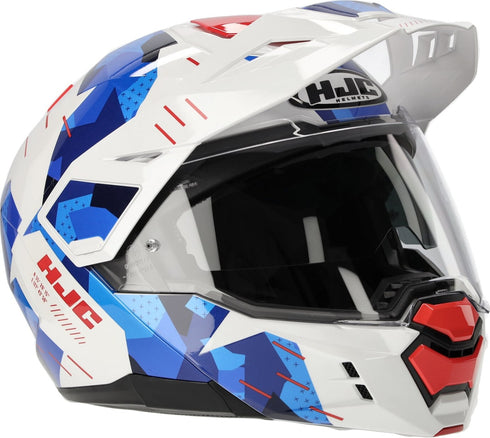 HJC i80 Roki Multi/System Helmet - MC21 (White/Blue/Red) — Motorcycle Helmets (image 8 of 9)