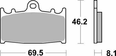 SBS HS Sinter Front Brake Pads - FA158