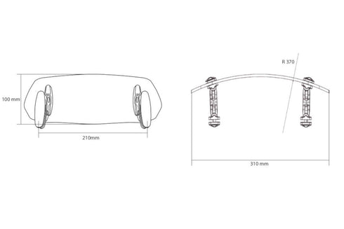 Puig Hi-tech Parts Multi-Adjustable Windscreen Clip-On Visor - Clear