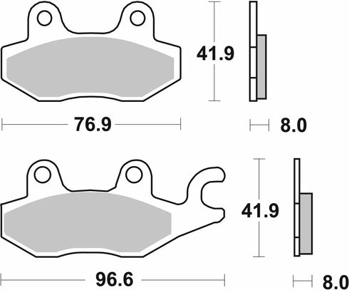 SBS HS Sinter Front Brake Pads - FA165/FA215