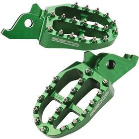 Zeta Alu Foot Pegs Kawasaki KX250F/450F Green