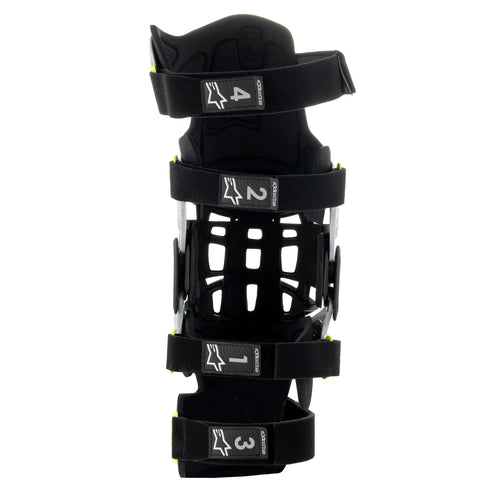 Alpinestars Bionic-7 Knee Brace Set - Silver/Yellow Fluorescent