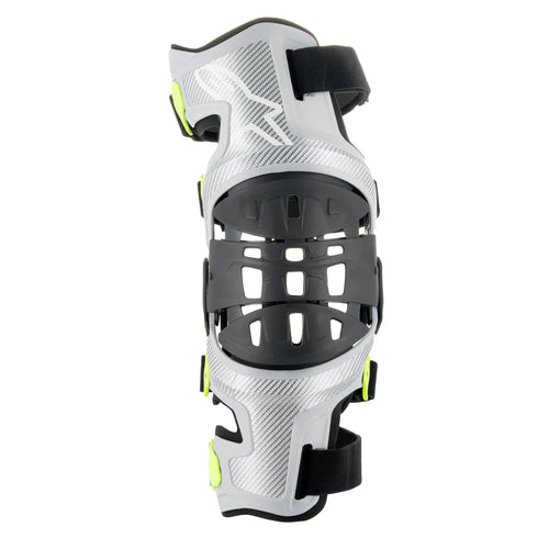 Alpinestars Bionic-7 Knee Brace Set - Silver/Yellow Fluorescent