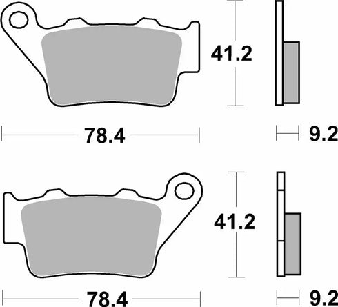 SBS FA208 LS Sinter Brake Pads - Rear