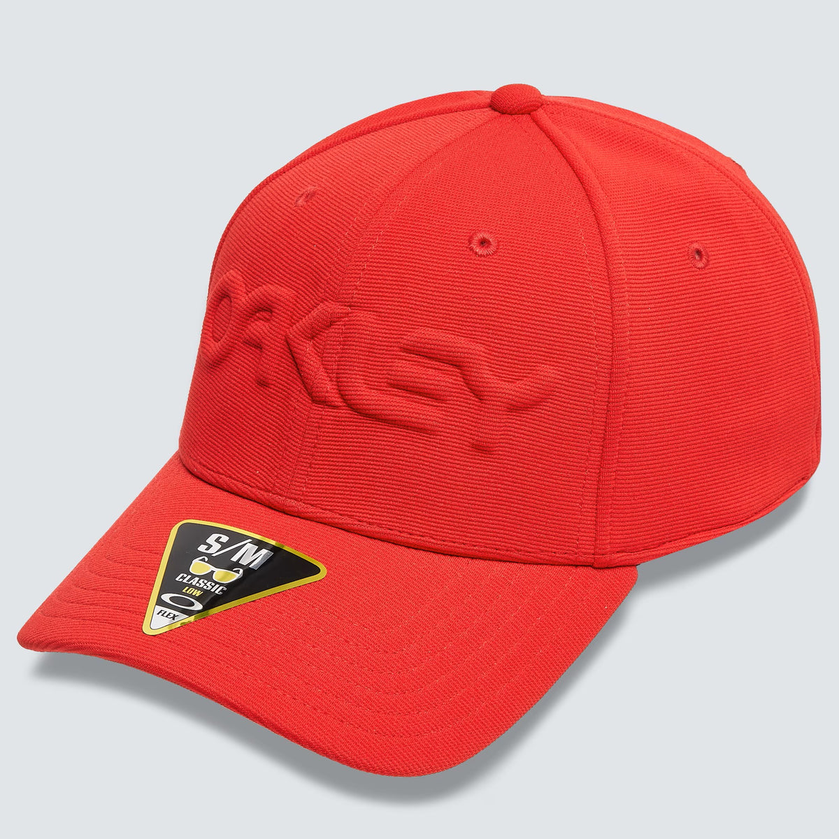 Oakley 6 Panel Stretch Hat Embrossed Red Line Bike Kings