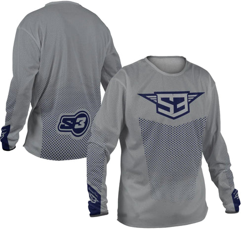 S3 Grey Collection Trial Perfored Rond Off-Road Shirt - Grey
