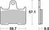 SBS FA254 Sinter Break Pads - Honda/Kawasaki - Rear