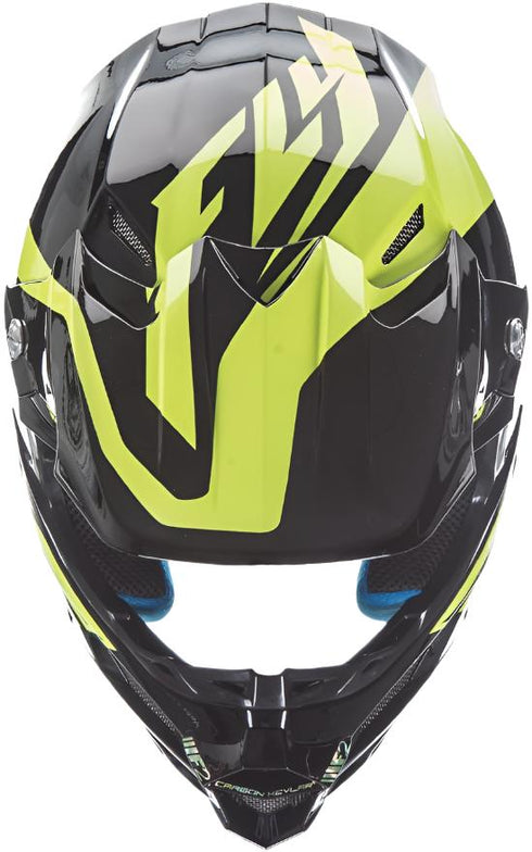 Fly Racing 2017 F2 Carbon Pure Helmet - Hi-Vis/Black