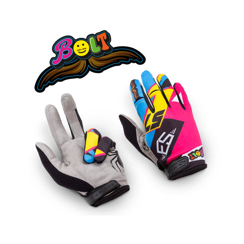 S3 Parts Billy Bolt Collection Spider Gloves - Pink/Blue