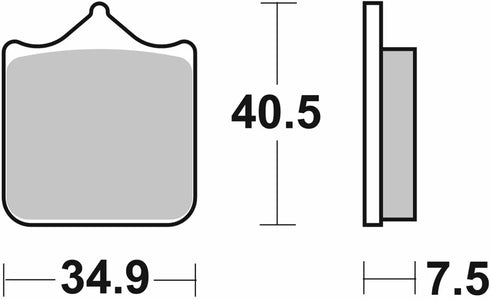 SBS HS Sinter Front Brake Pads - FA322HH