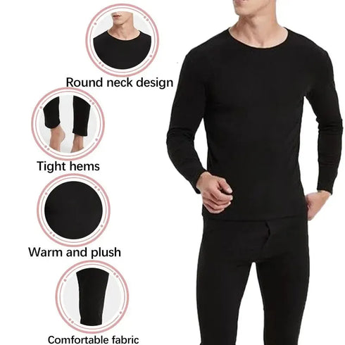 SBK Accessories Fleece Thermal Undersuit Set - Black
