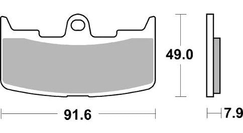 SBS FA345 BUELL Road HS/Sinter Brake Pad - Front