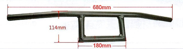 Motrix Dragbar Hi Handlebar - Black Steel