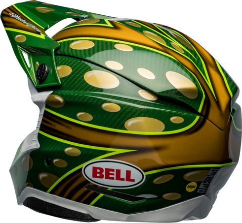 Bell MX 2022 Moto-10 Spherical Mcgrath Replica Helmet - Gold/Green