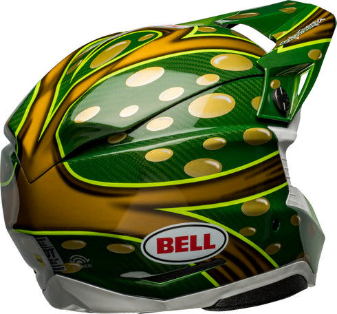 Bell MX 2022 Moto-10 Spherical Mcgrath Replica Helmet - Gold/Green
